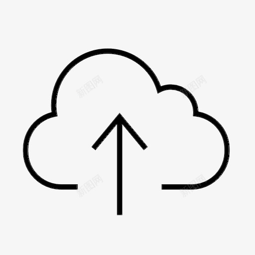 上传云端数据图标svg_新图网 https://ixintu.com 上传 云端 天空 数据