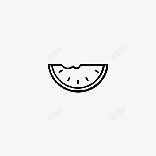 西瓜片新鲜水果图标svg_新图网 https://ixintu.com 夏季 多汁 新鲜 水果 甜味 西瓜片
