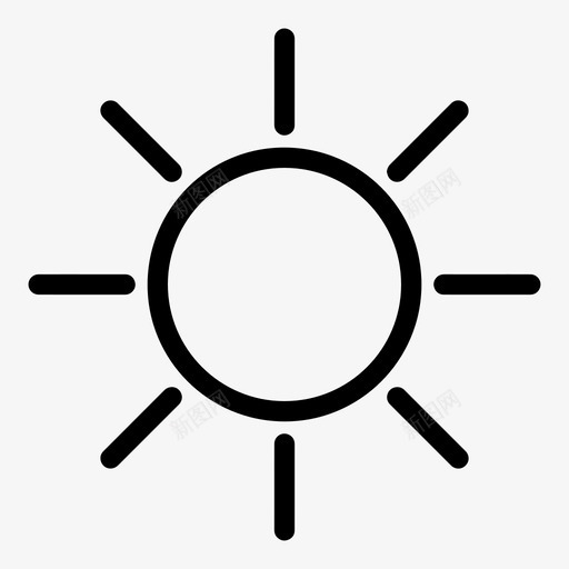 阳光沙滩气候图标svg_新图网 https://ixintu.com 中风 光线 气候 沙滩 炎热 阳光