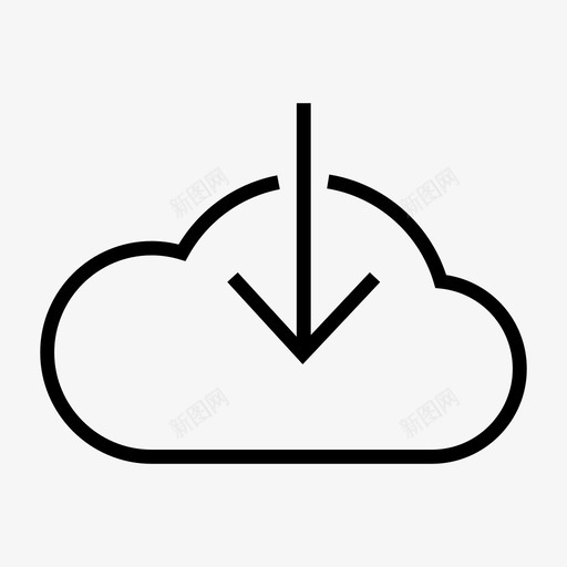 云icloud互联网图标svg_新图网 https://ixintu.com icloud下载 云下载 互联网 服务器 用户界面 界面设计