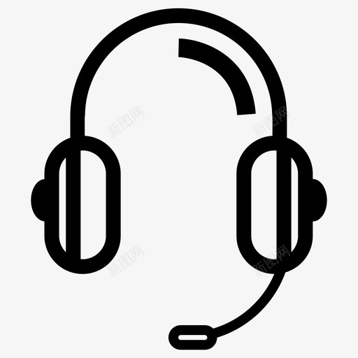 耳机和麦克风游戏团队图标svg_新图网 https://ixintu.com 团队 带麦克风的耳机 游戏 耳机和麦克风