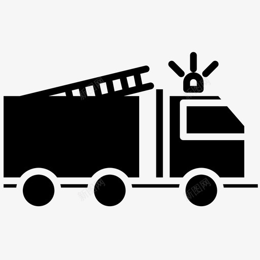 消防车急救车消防员图标svg_新图网 https://ixintu.com 急救车 消防员 消防车