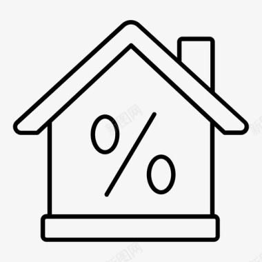 折扣房地产房子图标图标