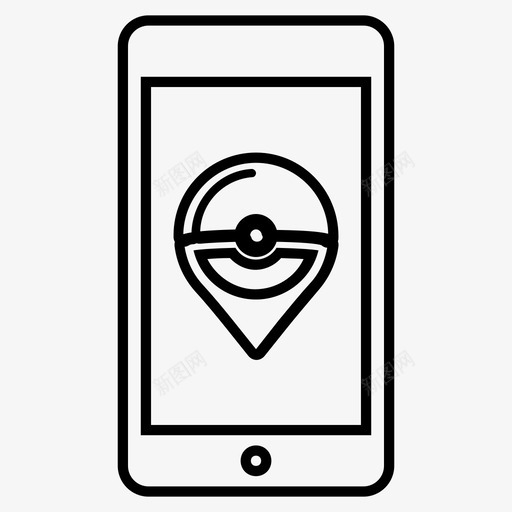 pokemongo球游戏图标svg_新图网 https://ixintu.com pokemonball pokemongo pokemongopokemonballpokestop 地图标记 游戏 球