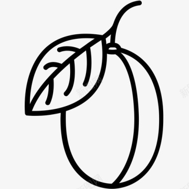 李子食物水果图标图标
