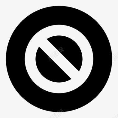 禁止禁止圆圈阻止图标图标
