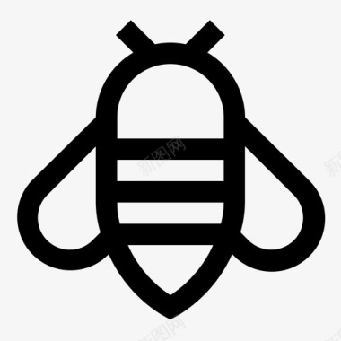 蜜蜂动物城市图标图标