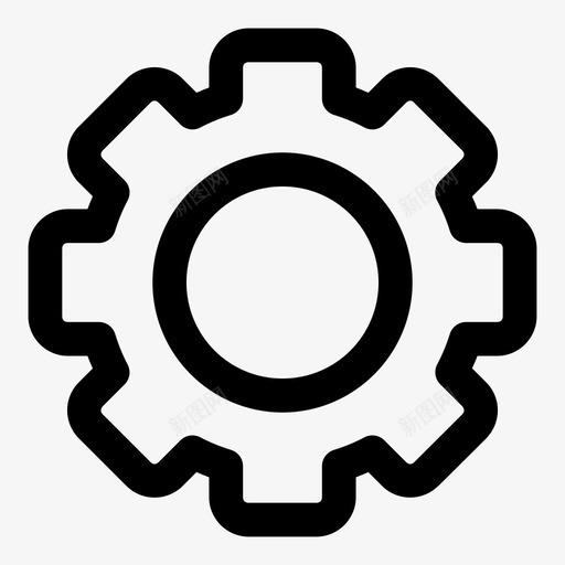 齿轮配置设置图标svg_新图网 https://ixintu.com 用户界面 设置 配置 齿轮