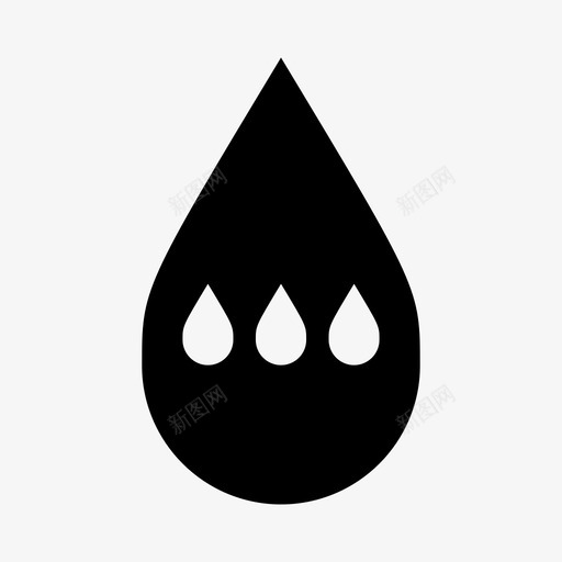 水滴液体水分图标svg_新图网 https://ixintu.com 水 水分 水滴 液体
