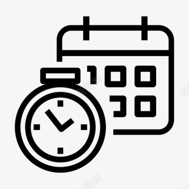 日期和时间日历计划时间表图标图标