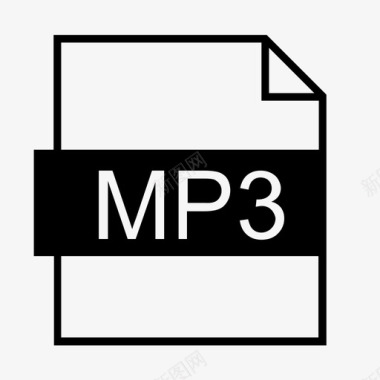 mp3音频文件格式图标图标