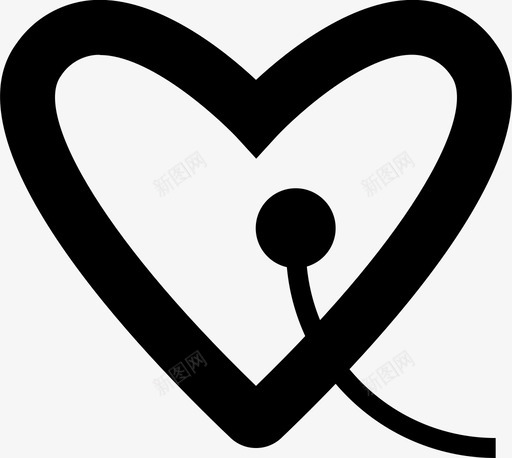 心脏检查心脏研究心跳图标svg_新图网 https://ixintu.com 健身房 听诊器 心脏检查 心脏研究 心跳 脉搏