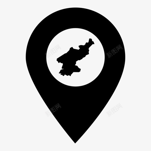 北朝鲜国家朝鲜图标svg_新图网 https://ixintu.com 世界地图标记 位置 北朝鲜 国家 地图 朝鲜