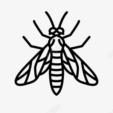 叶蜂黄蜂动物图标图标