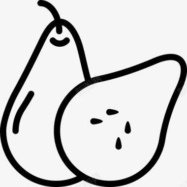 梨片烹饪食物图标图标