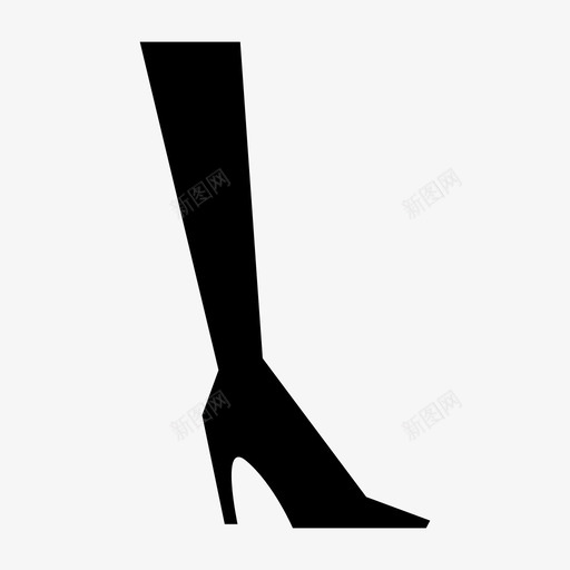 靴子高跟鞋腿图标svg_新图网 https://ixintu.com 腿 衣服 靴子 鞋 高跟鞋