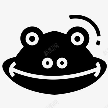 青蛙脸动物头图标图标