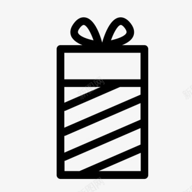 礼物包装好的礼物圣诞节图标图标