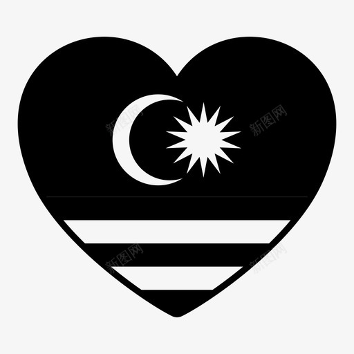 马来西亚国家国旗图标svg_新图网 https://ixintu.com 国家 国旗 国旗心 旗帜心1 爱 马来西亚