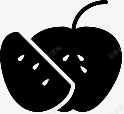 苹果片烹饪食物图标图标
