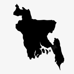孟加拉地图孟加拉国亚洲国家图标高清图片