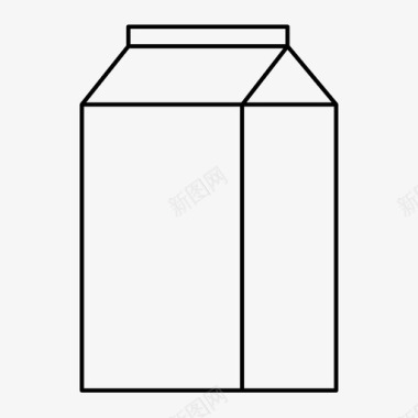 牛奶盒子早餐图标图标