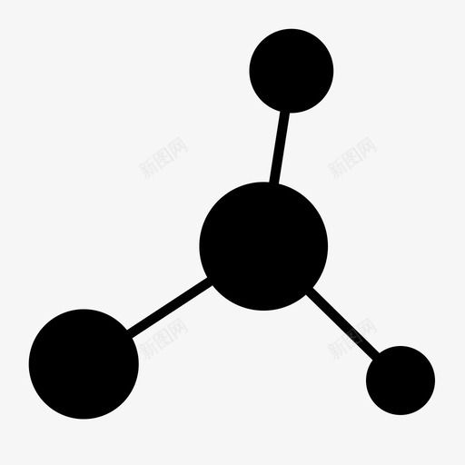 联系分子网络图标svg_新图网 https://ixintu.com 分子 社交 网络 联系