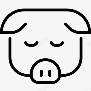 猪肉屠夫食物图标图标
