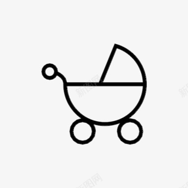 婴儿车孩子家庭图标图标