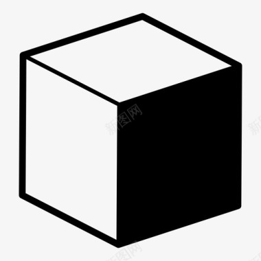 立方体三维形状长方体图标图标
