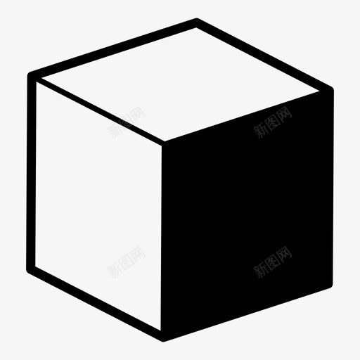 立方体三维形状长方体图标svg_新图网 https://ixintu.com 三维形状 几何体 立方体 长方体 骰子