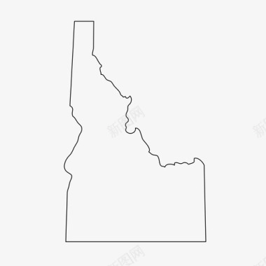 爱达荷州地图州图标图标