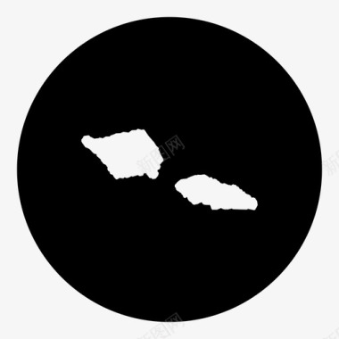 萨摩亚国家地图图标图标