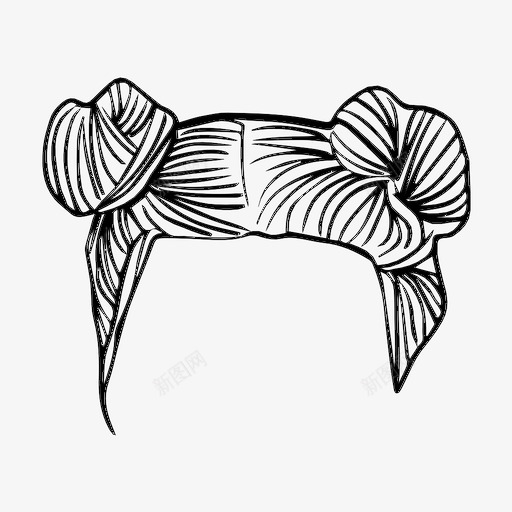 太空面包头发插图图标svg_新图网 https://ixintu.com 太空面包 头发 插图 结