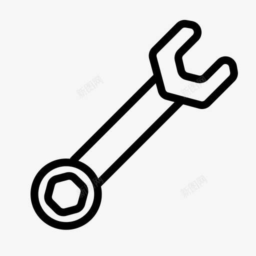 扳手结构螺母图标svg_新图网 https://ixintu.com 修理 扳手 结构 螺母