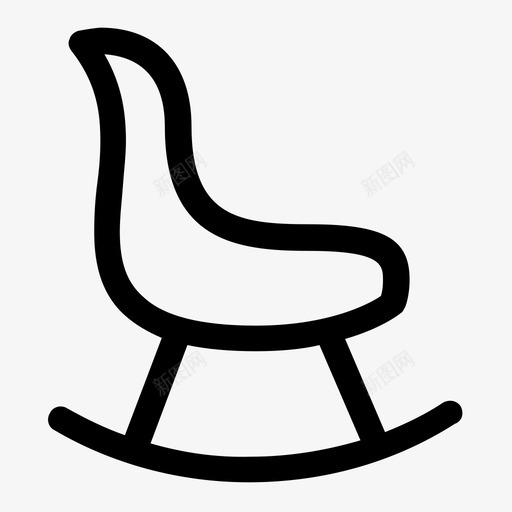 摇椅扶手椅座位图标svg_新图网 https://ixintu.com 宝座 家具 座位 扶手椅 摇椅