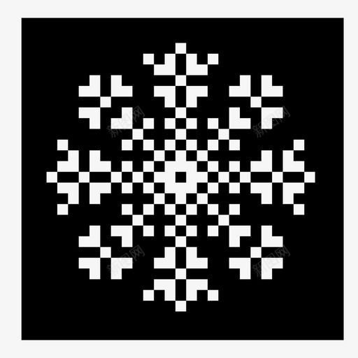 雪花圣诞节装饰性雪花图标svg_新图网 https://ixintu.com 像素 圣诞节 装饰性雪花 雪花