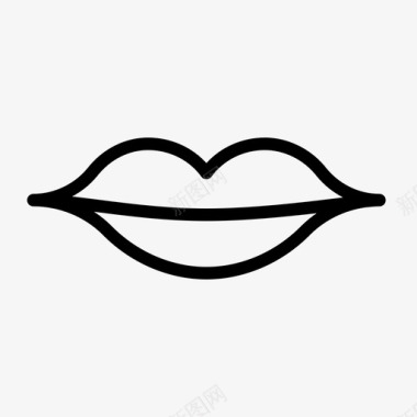 嘴唇女性嘴唇吻图标图标