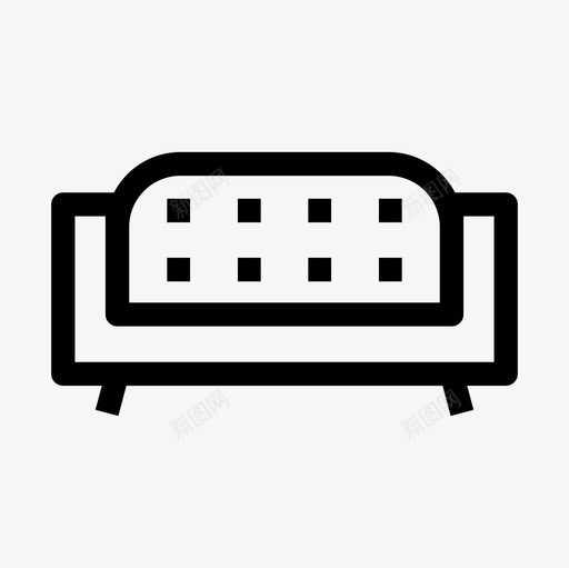 扶手椅家具座椅图标svg_新图网 https://ixintu.com 家具 家具轮廓图标集 座椅 扶手椅 沙发