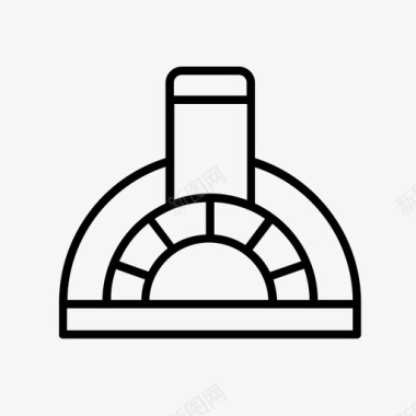 披萨烤箱砖烤箱披萨餐厅图标图标