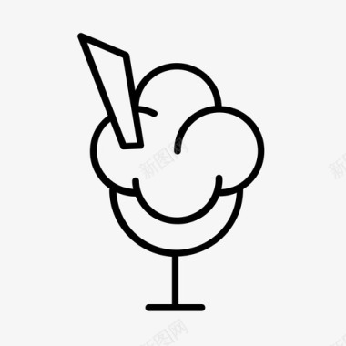 冰淇淋圣代冰淇淋麦当劳圣代图标图标