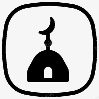 清真寺建筑穆斯林图标图标