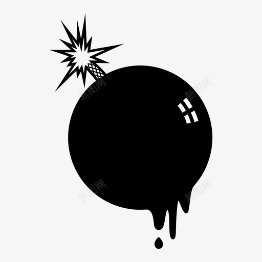 熔化的炸弹危险的爆炸的图标svg_新图网 https://ixintu.com 危险的 熔化的炸弹 爆炸的