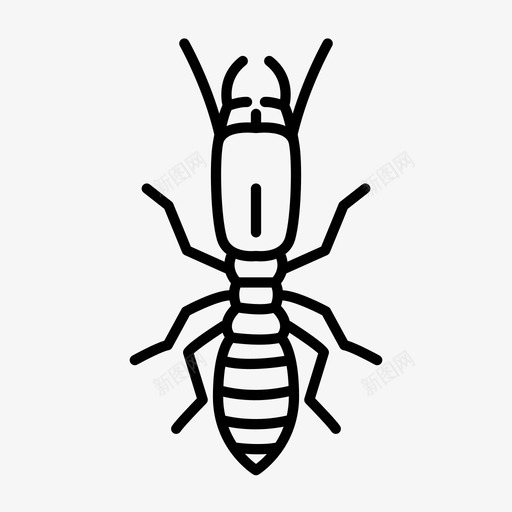 白蚁动物虫子图标svg_新图网 https://ixintu.com 动物 昆虫 生物 白蚁 虫子