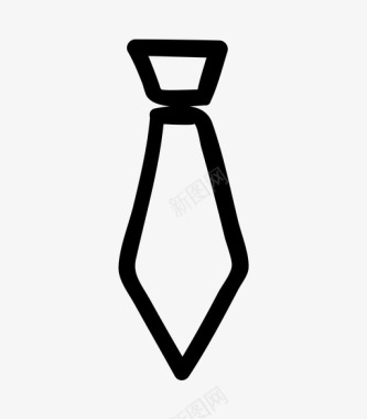 领带服装手绘图标图标