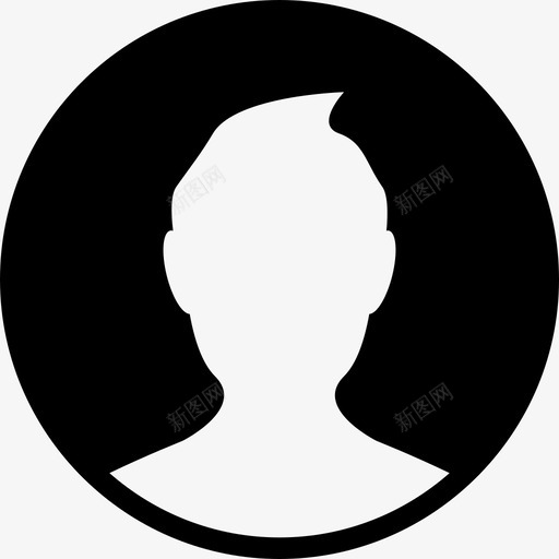 人物面部头部图标svg_新图网 https://ixintu.com 个人资料 人物 人物图片 头部 用户 面部
