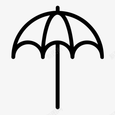 伞雨风暴图标图标