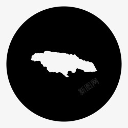 牙买加地图牙买加国家地理位置图标高清图片
