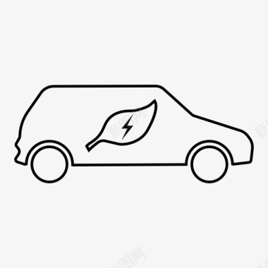 电动汽车汽车电池电力图标图标