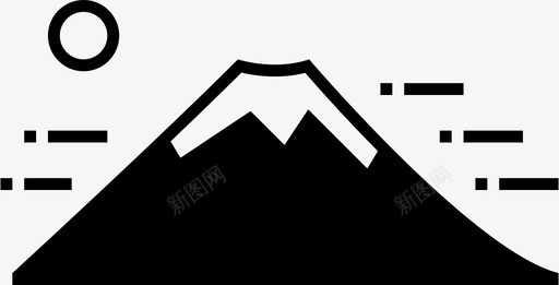 富士山日本东京图标svg_新图网 https://ixintu.com 世界地标 东京 富士山 日本 火山